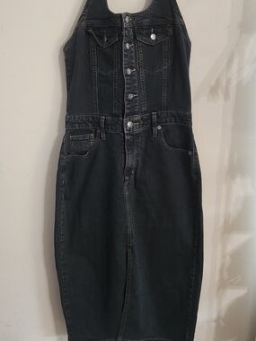 Universal‎ Thread Black Denim Halter Dress - Size 6